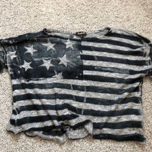American flag shirt / crop top